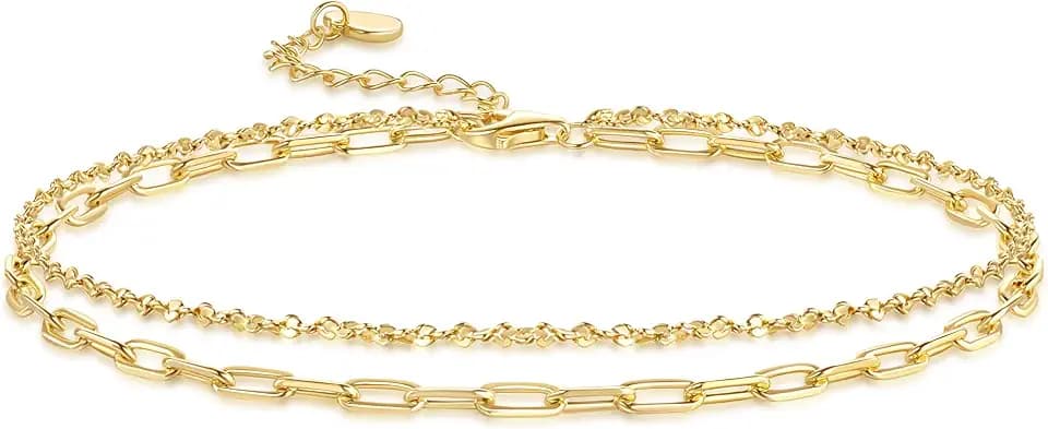 14K Gold Anklets for Women Gold Ankle Bracelets for Women