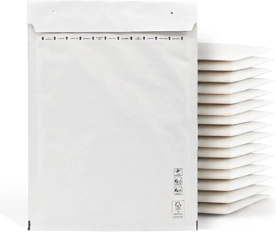m-office Luftpolsterumschläge, Luftpolsterumschläge, weiße Blasen, Versandtaschen in verschiedenen Größen, Luftpolsterumschläge, 100 x 165 mm, 100 Stück