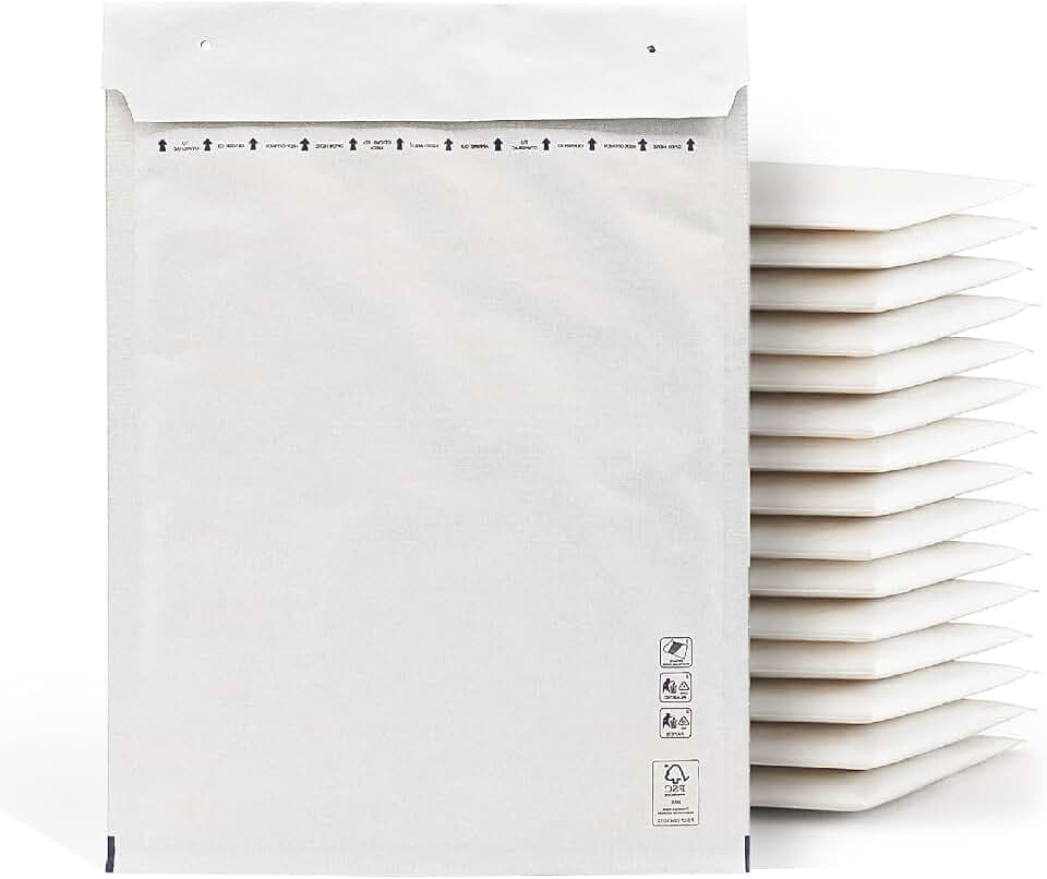 m-office Luftpolsterumschläge, Luftpolsterumschläge, weiße Blasen, Versandtaschen in verschiedenen Größen, Luftpolsterumschläge, 270 x 360 mm, 20 Stück