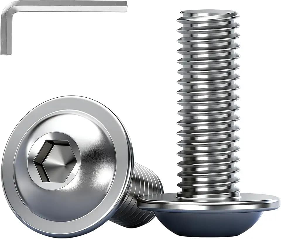 10 Stück M8x55mm Linsenkopfschrauben mit Flansch,M8 Schrauben