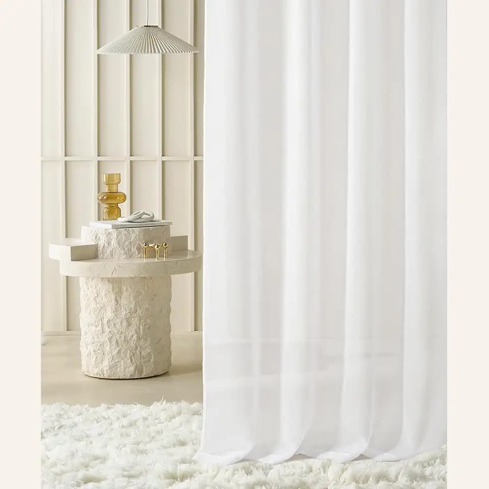 ROOM99 Gardine mit Kräuselband Novelia 400 x 250 cm Weiß, 1 Stück