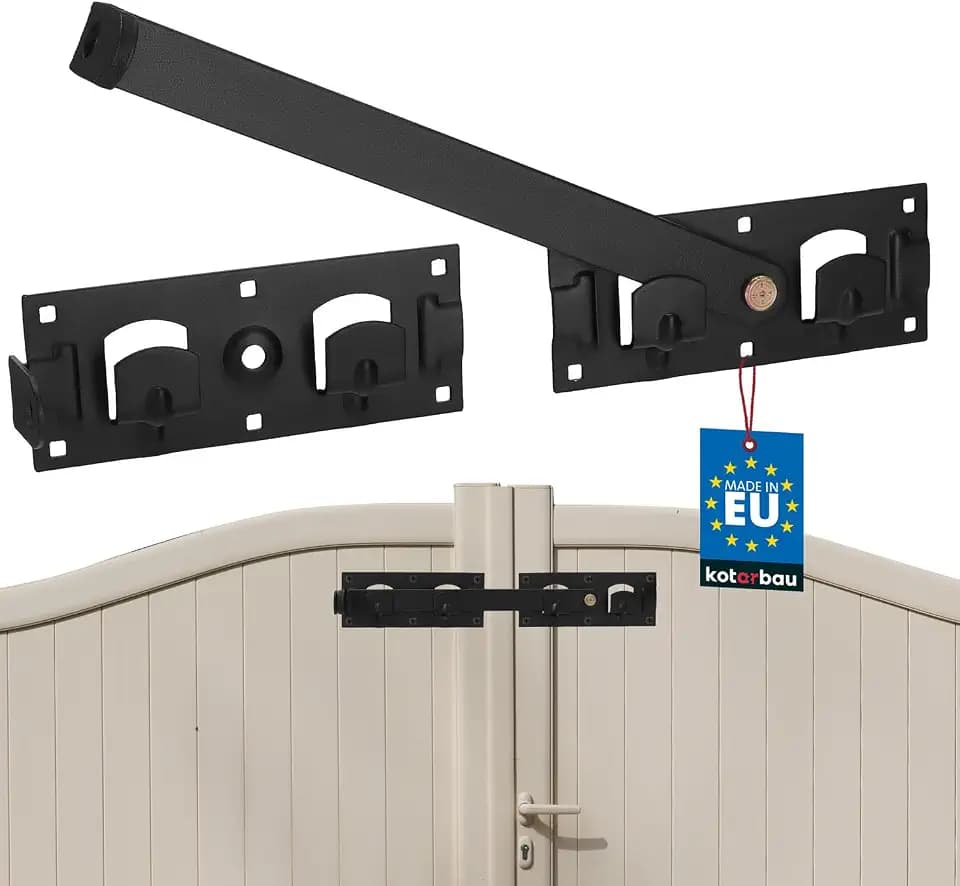 KOTARBAU® Doppeltorüberwurf 43 cm, ohne Vorhängeschloss, Torriegel, Schwarz