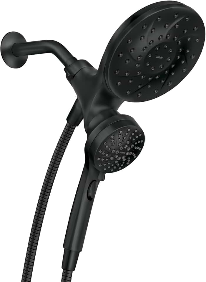Moen 26009BL Engage 2-in-1 Showerhead & Handshower Combo, Black