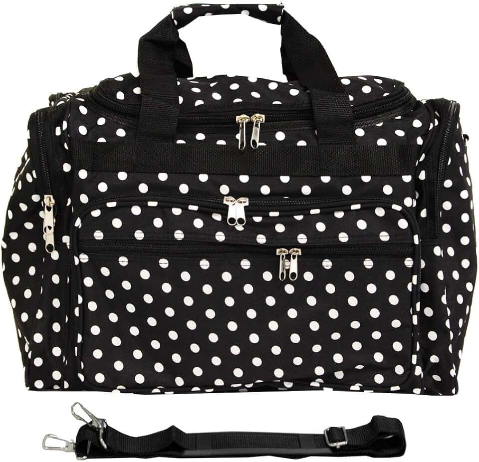 World Traveler Dots 22-Inch Carry-On Duffle Bag with Adjustable Shoulder Strap