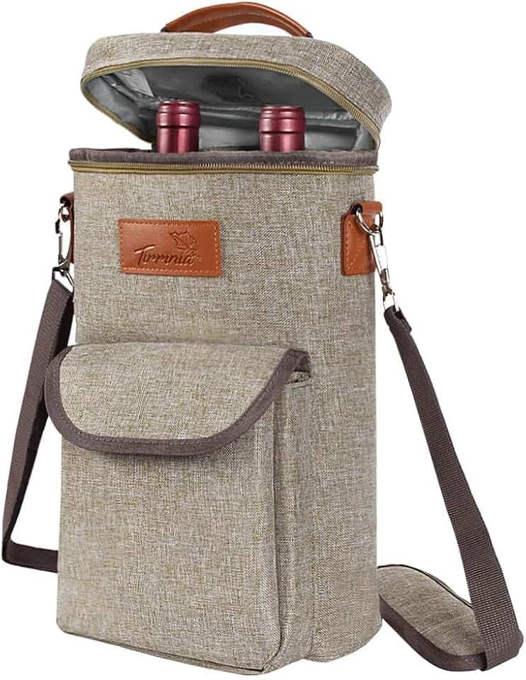 Tirrinia 2 Bottle Wine Cooler Tote Carrier