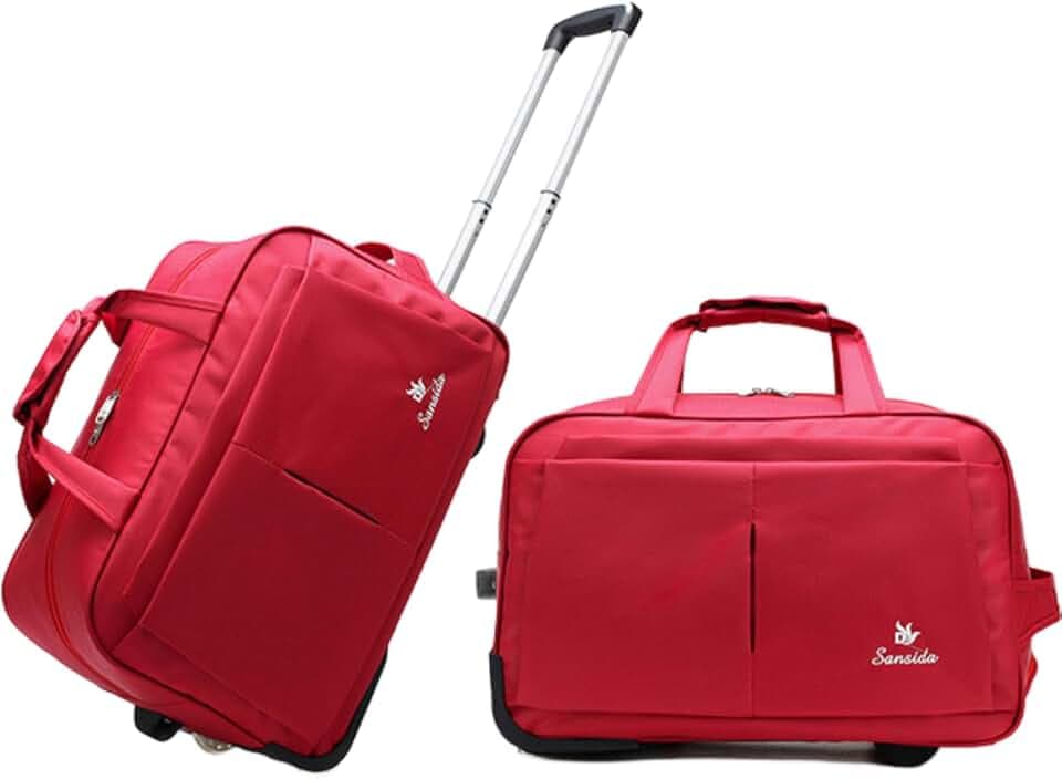 Rolling Duffel Bag with Wheels for Women Men, Lightweight Roller Travel Tote Duffle Bag, Carry On Overnight Weekend Bags for Business Trip Weekend Gym