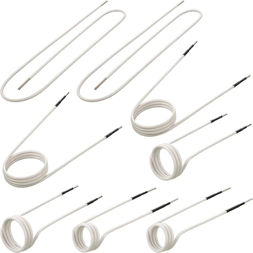 VEVOR Induktionsheizer-Induktorspulen-Kits, Magnetisches Mini-Induktionsheizer-Set, Flammenloses Wärmezubehör 8-teilig, Hitzebeständiges Induktionsheizwerkzeug mit Flexibilität