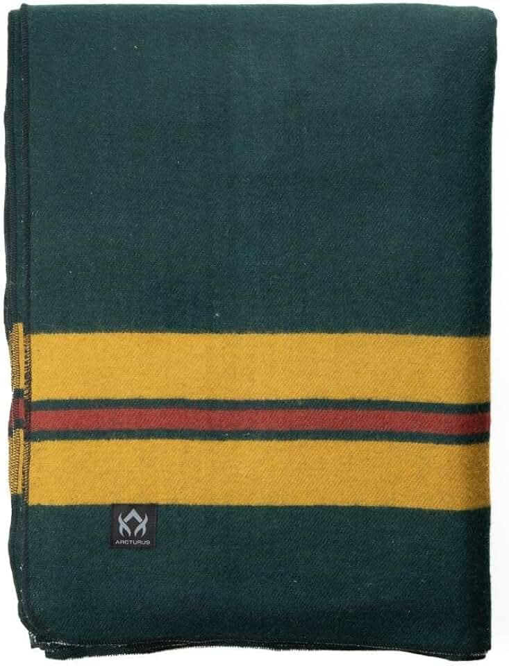 Arcturus Rainier Wolldecke, 2 kg, warm, schwer, waschbar, groß, ideal für Camping, Outdoor oder Überlebens- und Notfallausrüstungen (Fort Vancouver)