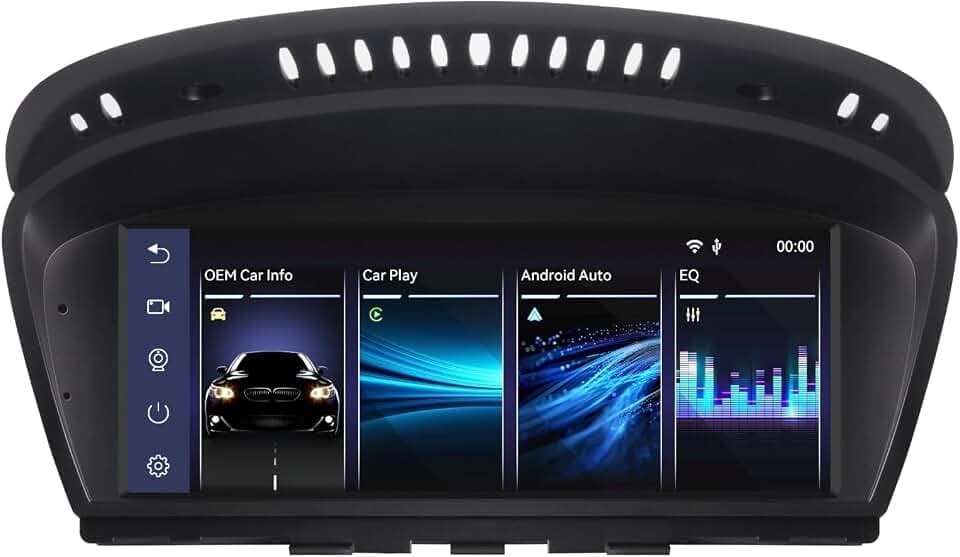 Linux Autoradio Blitzstart kompatibel mit BMW 3er/5er E60 E61 E63 E64 E90 E91 E92 (2005-2008) CCC iDrive Upgrade Bluetooth/Wireless CarPlay/Android Auto | Volle Funktionserhaltung des Originalsystems
