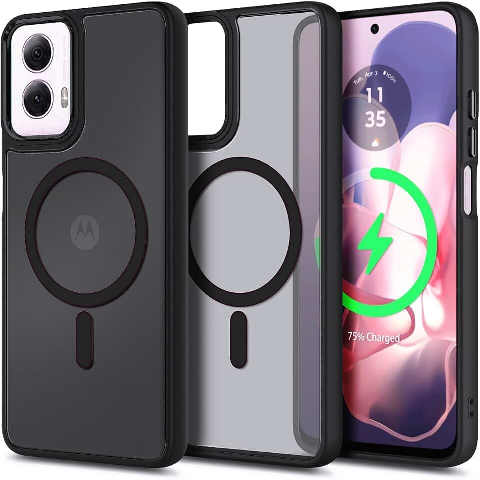 YZB for Motorola Moto G Power 5G 2024 Case, MagSafe Compatible, Black