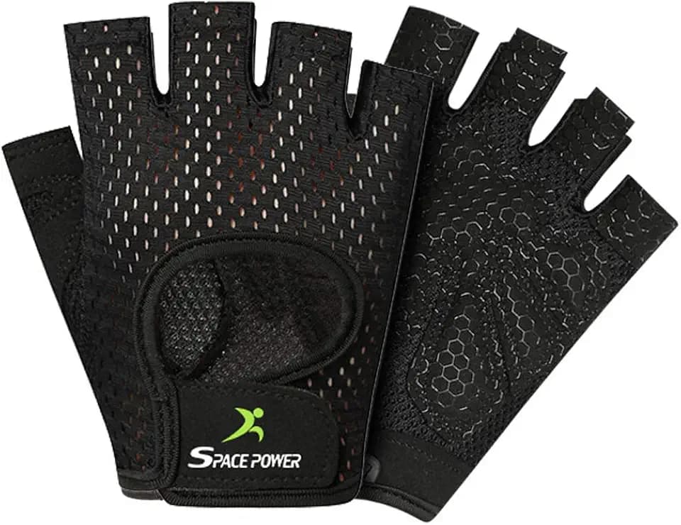 spacepower Workout Gloves, Weight Lifting Gloves for Women&Men, Lightweight Breathable Gym Gloves for Exercise