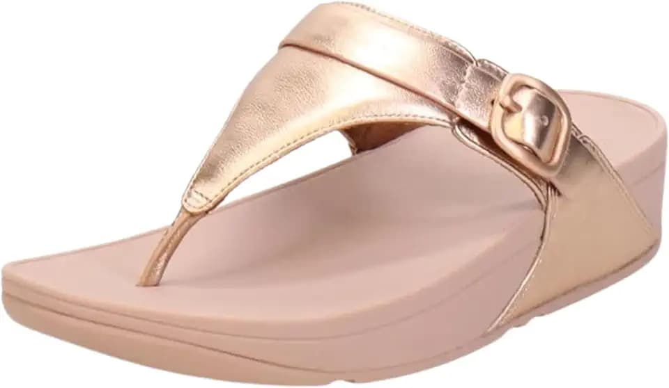 FitFlop Damen Lulu Adjustable Leather Toe-post SandalsKeilsandale