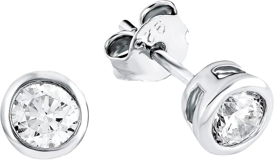 s.Oliver Ohrstecker 925 Sterling Silber Damen Ohrschmuck, mit Zirkonia synth., Kommt in Schmuck Geschenk Box