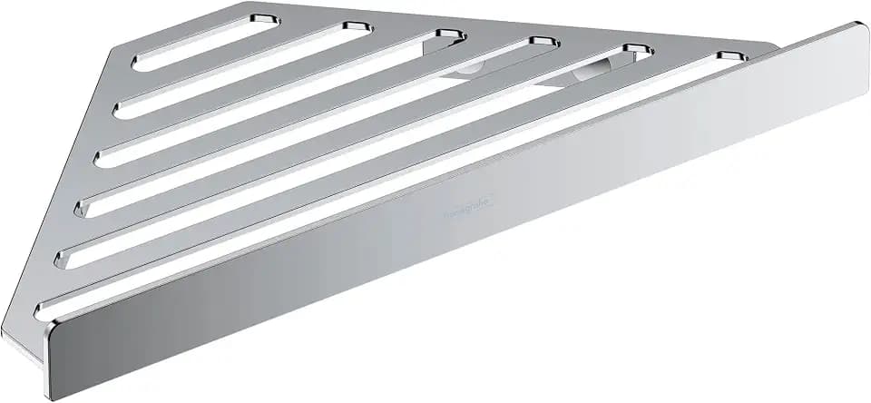 hansgrohe AddStoris - Duschablage, Duschkorb, Eckregal Bad, Duschregal Ecke, Seifenkorb, Seifenablage Dusche, Badezimmer Zubehör, Chrom, 41741000