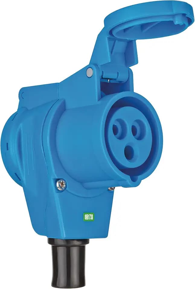Brennenstuhl CEE-Winkelkupplung 230V/16A Camping | IP44 für den Außenbereich, 1x Schuko-Steckdose 230V/16A, 1x CEE 230V/16A, 3-polig, für Wohnwagen, Caravan und Wohnmobil