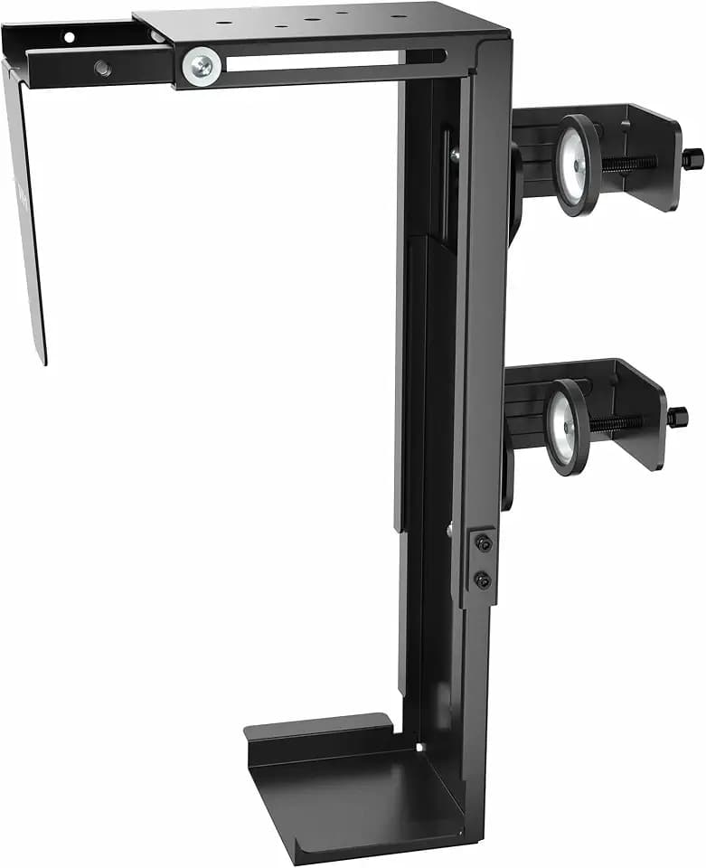 VIVO Black Clamp-on Desk Leg PC Mount, MOUNT-PC01C