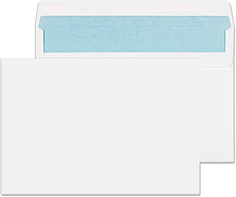 Papierumschläge, Umschlag weiß, DIN C5, 162 x 229 mm, Umschlag aus Silikon, für Dokumente, Versand oder Lagerung · m-office (500 Stück, 162 x 229 mm)