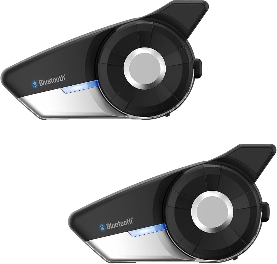 Sena 20S EVO Motorrad Bluetooth Kommunikationssystem mit HD Lautsprechern, Doppelpack