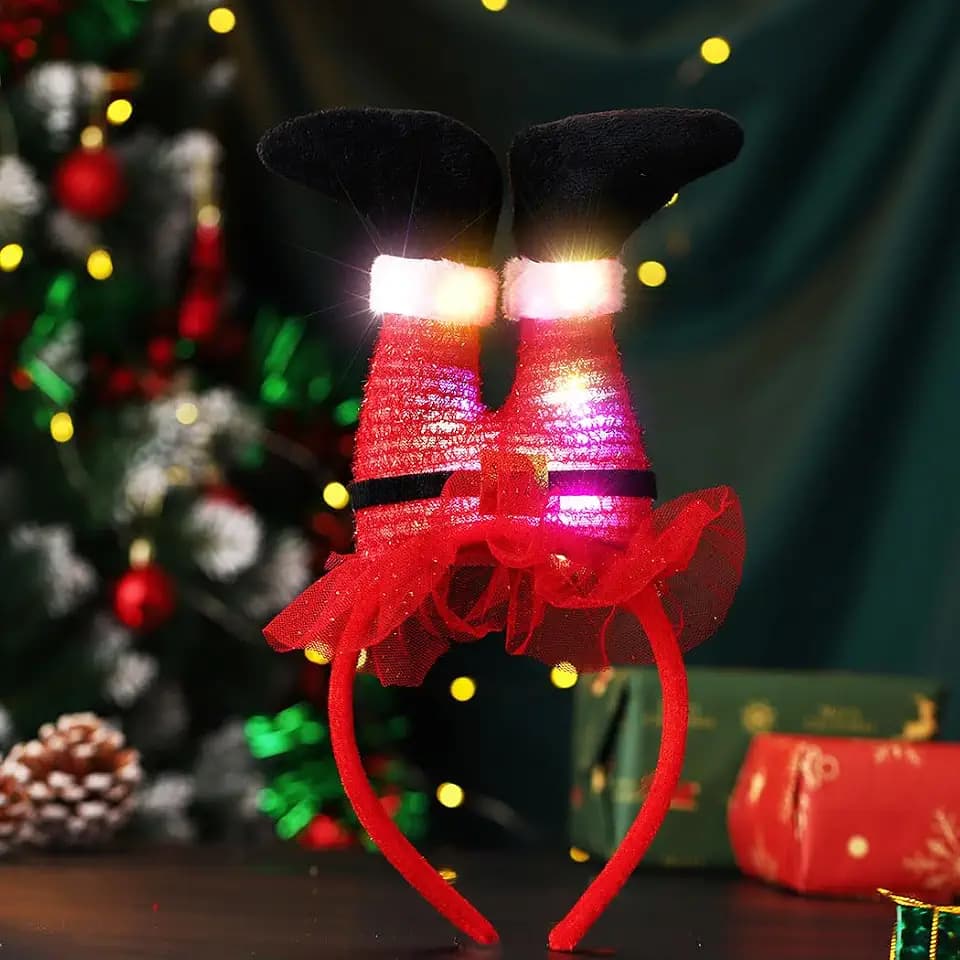 Christmas Headband Light Up Headbands Party Cute Hair Band Lovely Head Hoop for Adult and Children