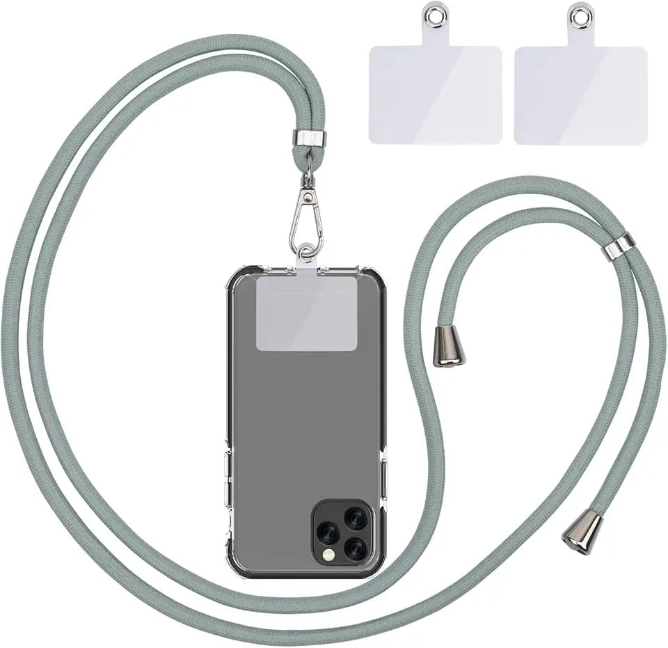 Handykette Universal, Handy Lanyard, Universelles Handy um den Hals hängend mit Pad Handy Lanyard, verstellbar und abnehmbar. (1Matcha Grün)