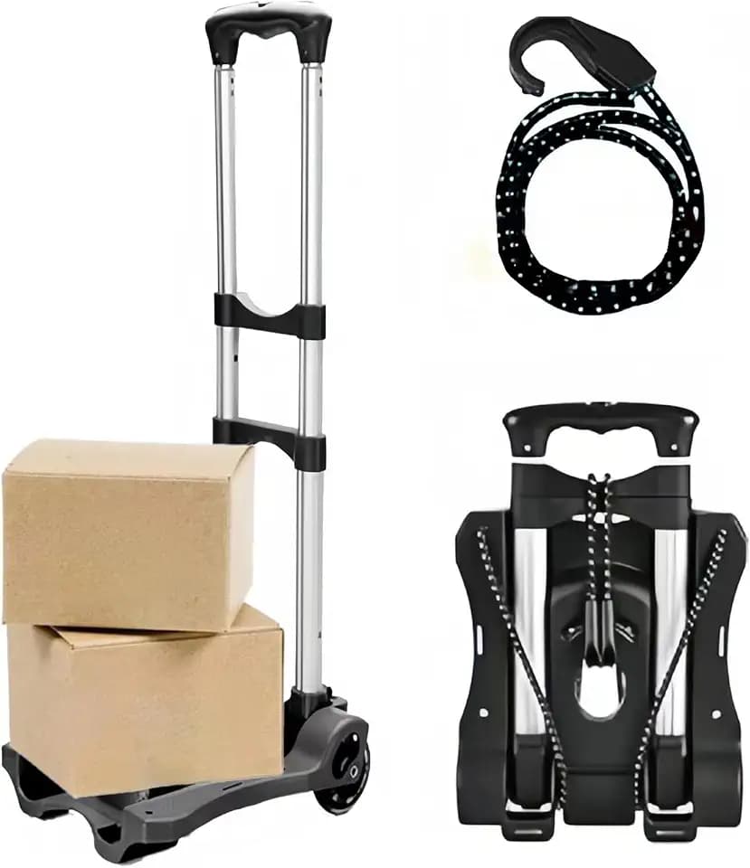MAXBROTHERS Sackkarre Klappbar,40kg / 88lbs Leichtgewichtiger Transportkarre Klappbar,Kompakter Aluminiumlegierungs Sackkarren, für Reise, Umzug und Bürogebrauch