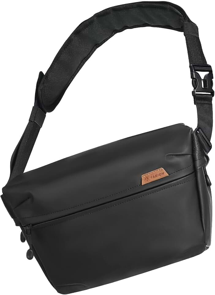 TARION Kameratasche Sling Kamera Schultertasche: Wasserdicht DSLR Fototasche Spiegelreflexkamera Tasche SLR Kamera Umhängetasche mit Trennwände für Kameras Objektive Zubehör
