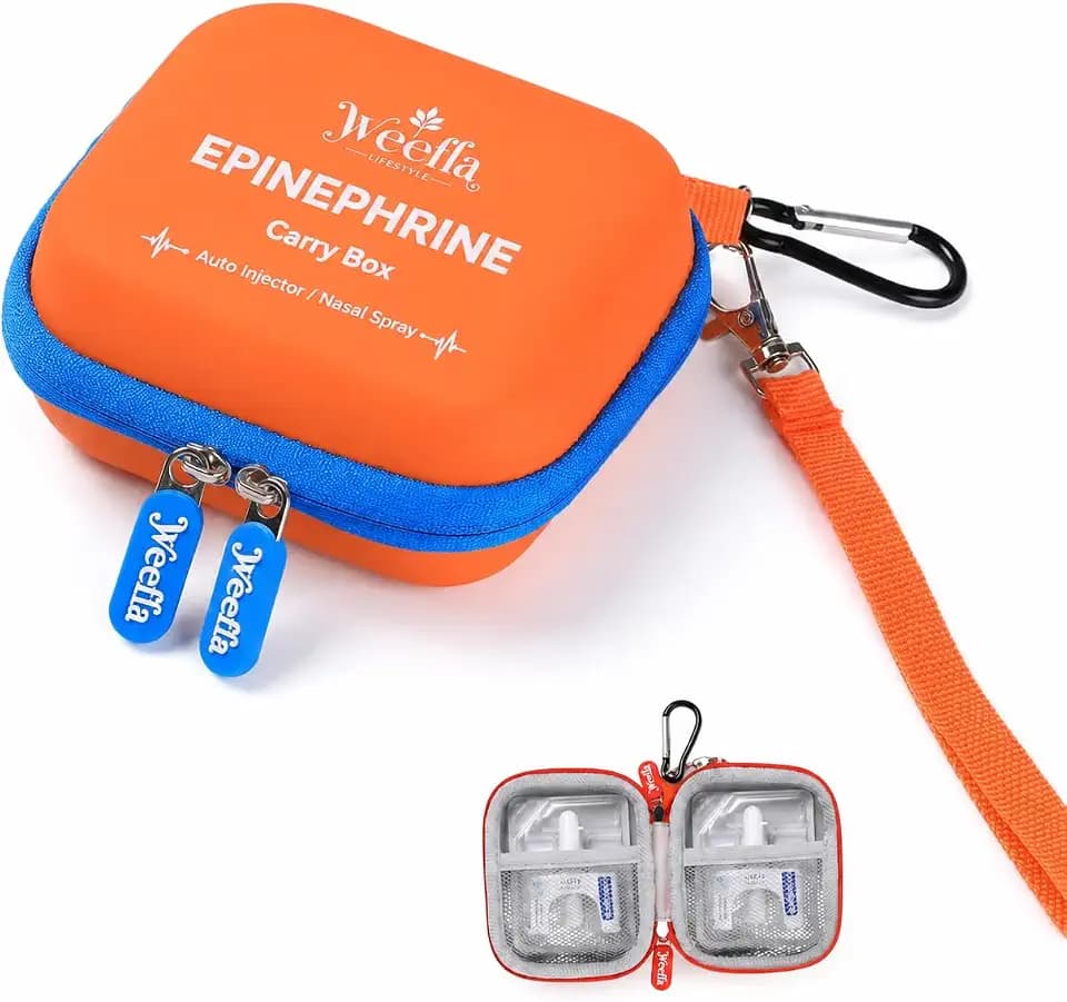 Protective Carry Case for 2 Neffy Epinephrine Nasal Sprays, Blue