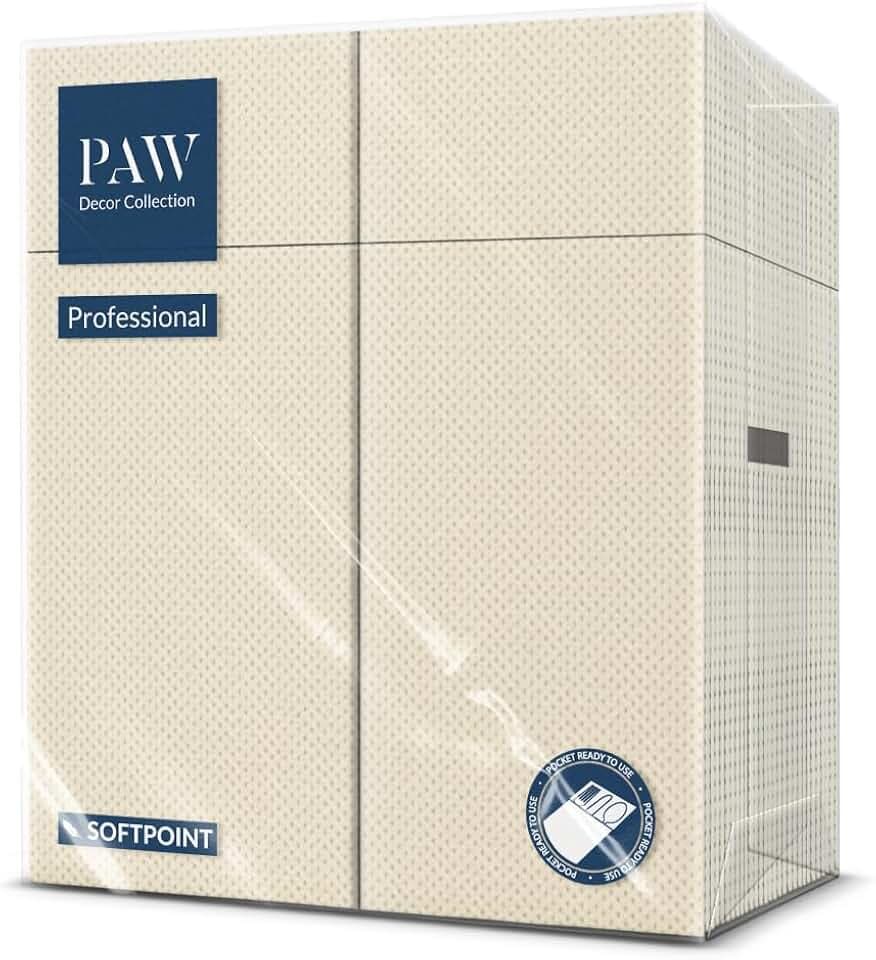 PAW Besteckservietten 1/8-Falz, 50 Stück Soft Point - Champagner