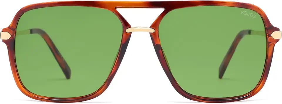 SOJOS Aviator Sunglasses for Women & Men, Square, Polarized Lens, SJ2229