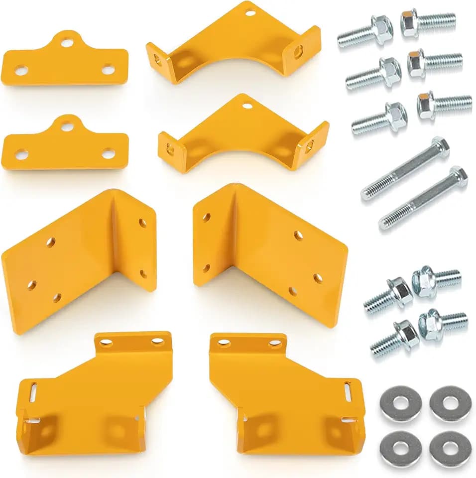 Upgraded 125255 Hydro Transmission Brackets Kit for Hustler Zero-Turn Mowers - New Thicker Brackets with Hardware, Includes 552564, 552565, 552566, 552567, OE Replacement Service Kit