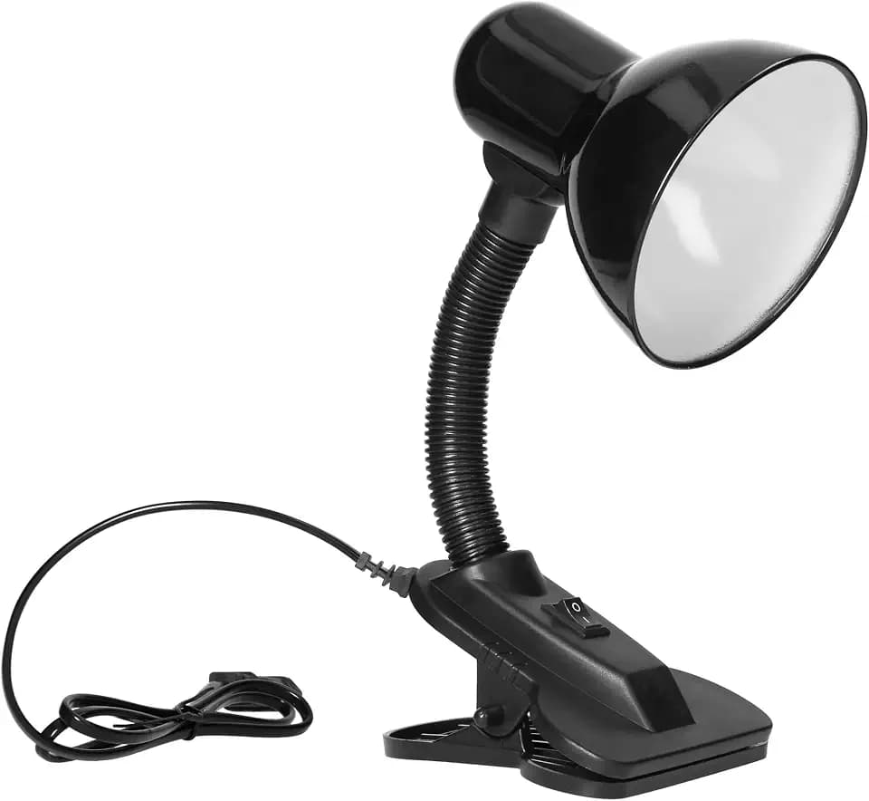 Virone LATSA Leselampe Bett E27 mit Clip steel + plastic (Schwarz)