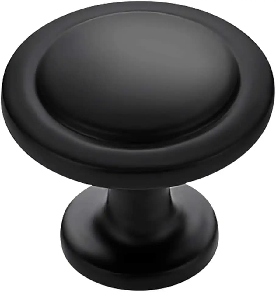 Ravinte Matte Black Round Cabinet Knobs,Zinc Pulls,1-1/4 Inch,30 Pack