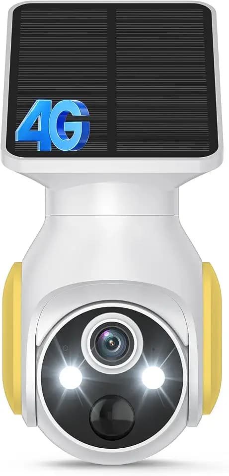 1080p Security Camera Wireless with Solar Panel, AI Human Detection, 2-Way Audio, Color Night Vision, Cloud Storage (Sold Separately), Indoor/Outdoor Surveillance Bullet Cam