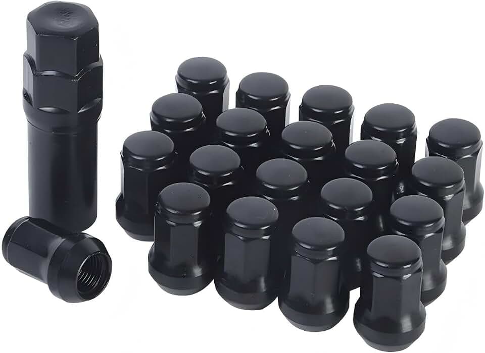 Yizhet Radmuttern M12 x 1,5, 20 x Radmutter geschlossen Kegelbund 60° SW 19mm für Aluminium und Stahlfelgen, aus Kohlenstoffstahl, kompatibel mit Chrysler Ford Focus Land Rover Opel