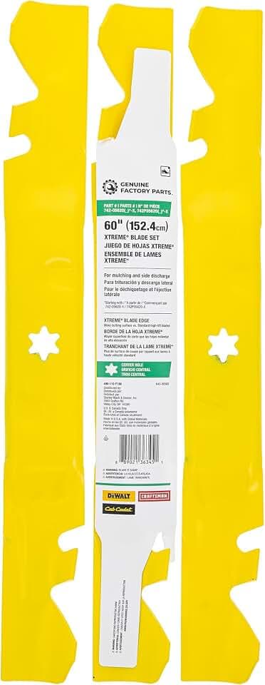 CUB CADET 490-110-F188 60" Mulch Blade Set 6-Point Mount 742P05620-X