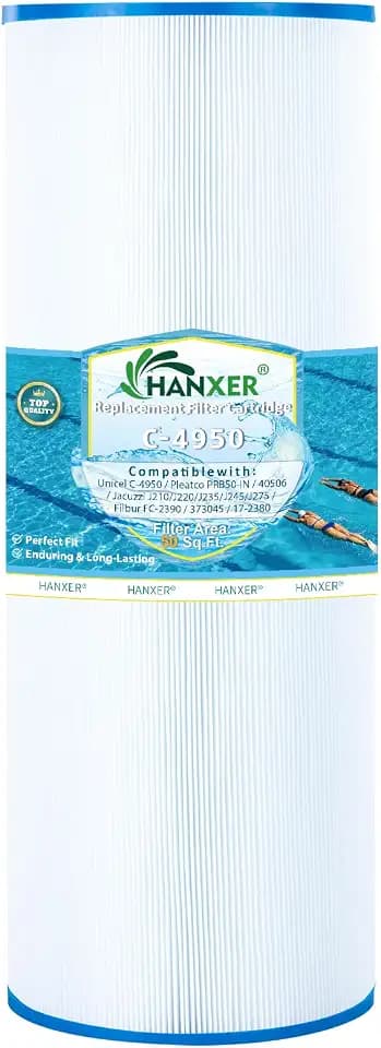 PRB50-IN Spa Filter Cartridge Compatible with C-4950, 413-212-02, Filbur FC-2390, 03FIL1600, 17-2380, J200 Series, SD-00201, SD-00455, 40506, 50 Sq.Ft Hot Tub Filter, 1 Pack