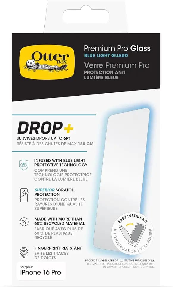 OtterBox iPhone 16 Pro Premium Pro Blue Light Screen Protector