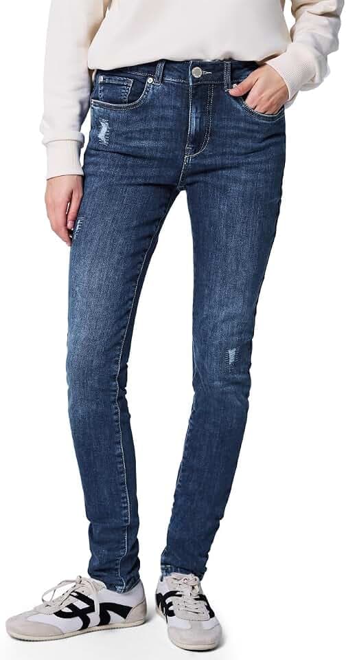 Street One Studio Damen Jeans mit Destroyed Details 3716906