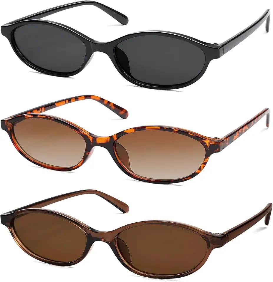 Retro Oval Cat Eye Sunglasses for Women Y2k 2000s Trendy AR82253