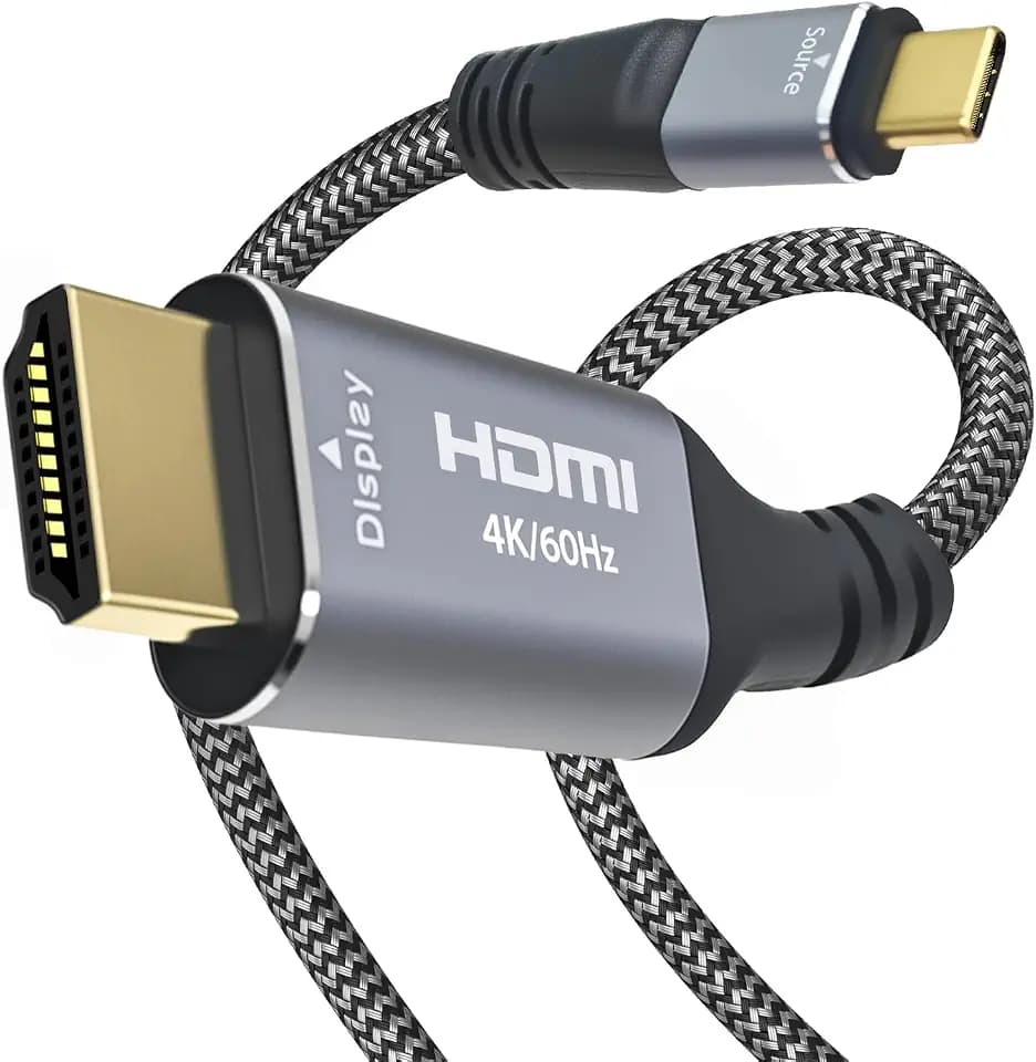 Cyberguys! USB C to HDMI Cable, 4K 60Hz Braided Type-C, 3 FT