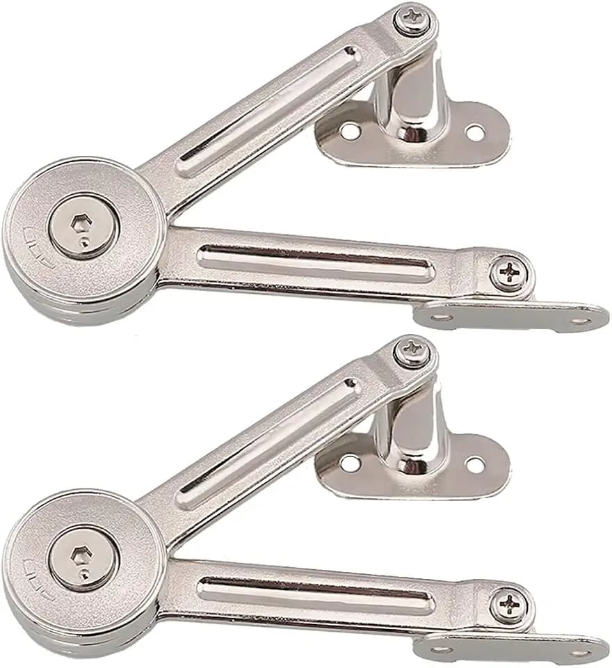 4 Packs [Upgraded] Qrity Cabinet Cupborad Furniture Door Lift Stay Support Hinge Damper - Support Up to 20KG - Opening Angle 75°/90°/110° - Come with Hex Key