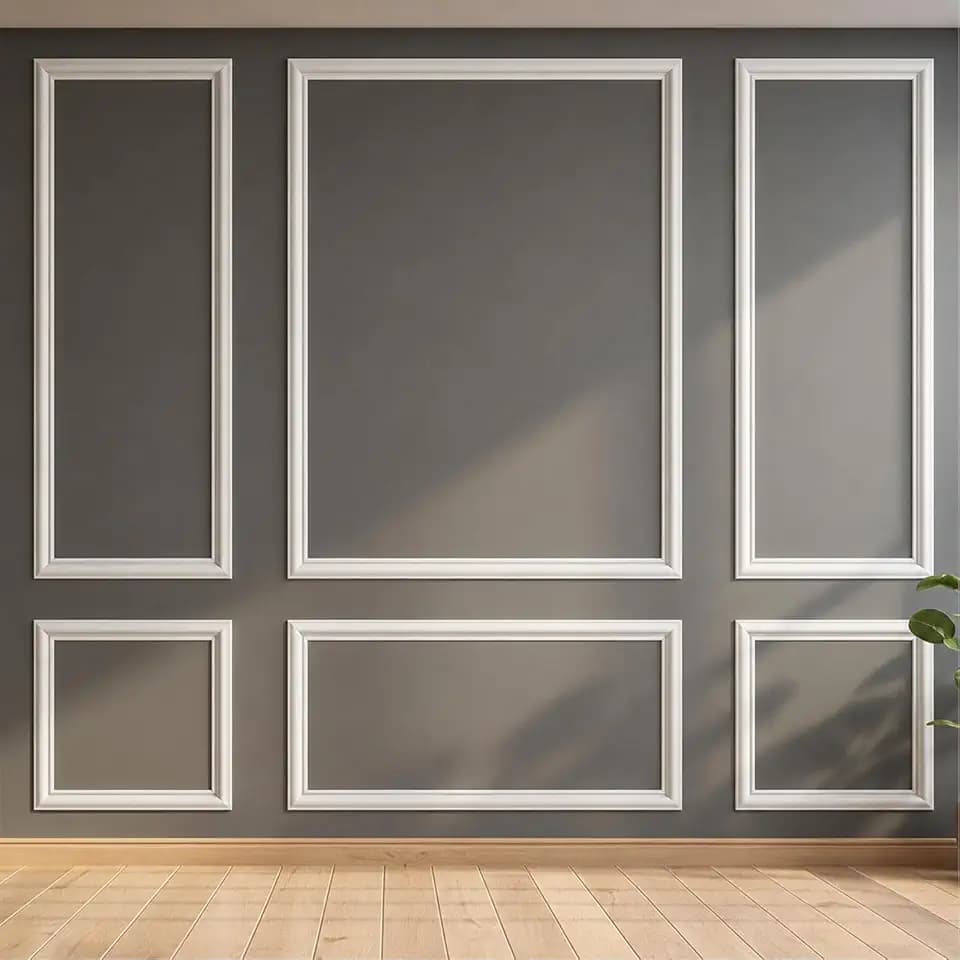 Peel and Stick Wall Molding, 3 Set Pre-Cut & Paintable Wainscoting Panels