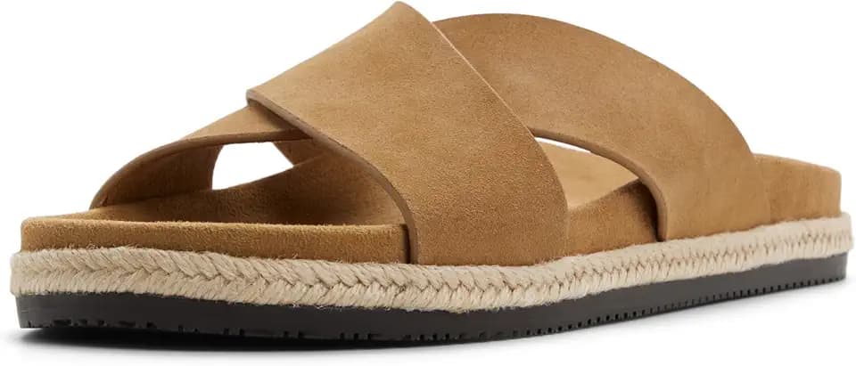 ALDO Men's Hamel Leather Cross-Strap Sandal