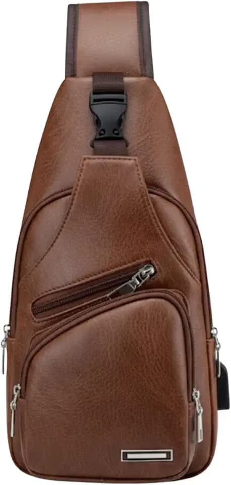Sling Bag for Men, Crossbody Chest Bag with Multiple Zipper Pockets, Stylish Travel & Casual Shoulder Backpack