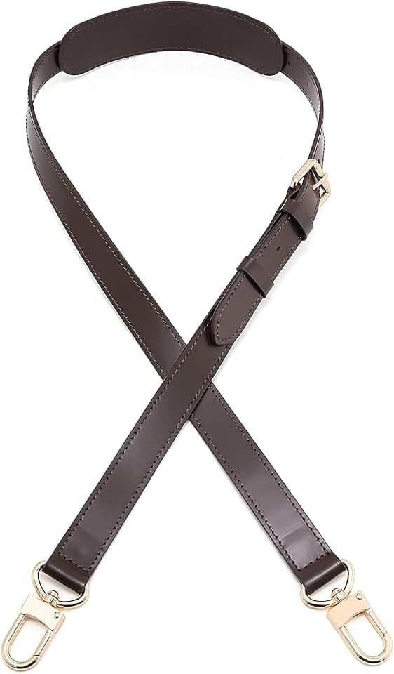 Breit Leder Schulterriemen 2.5 cm Lederschultergurt Verstellbar Riemen Kompatibel mit Umhängetasche, Handtasche Graceful,Speedy35,Reisetasche Keepall 45 50 55