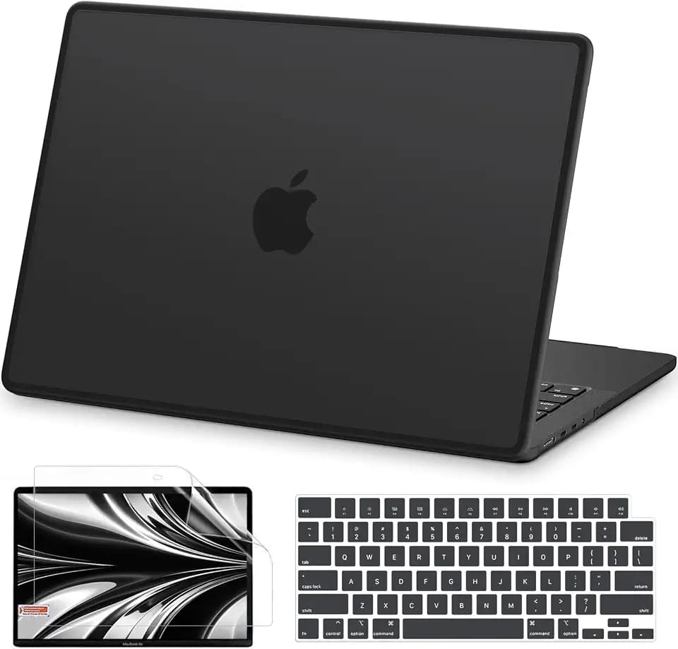 AKIT Compatible with MacBook Pro 16 inch Case 2026-2021 M5 M4 M3 M2 M1 Pro Max A3428 A3429 A3403 A3186 A2991 A2780 A2485, [Anti-Cracking] Hard Shell Laptop Case&Keyboard Cover&Screen Protector, Black
