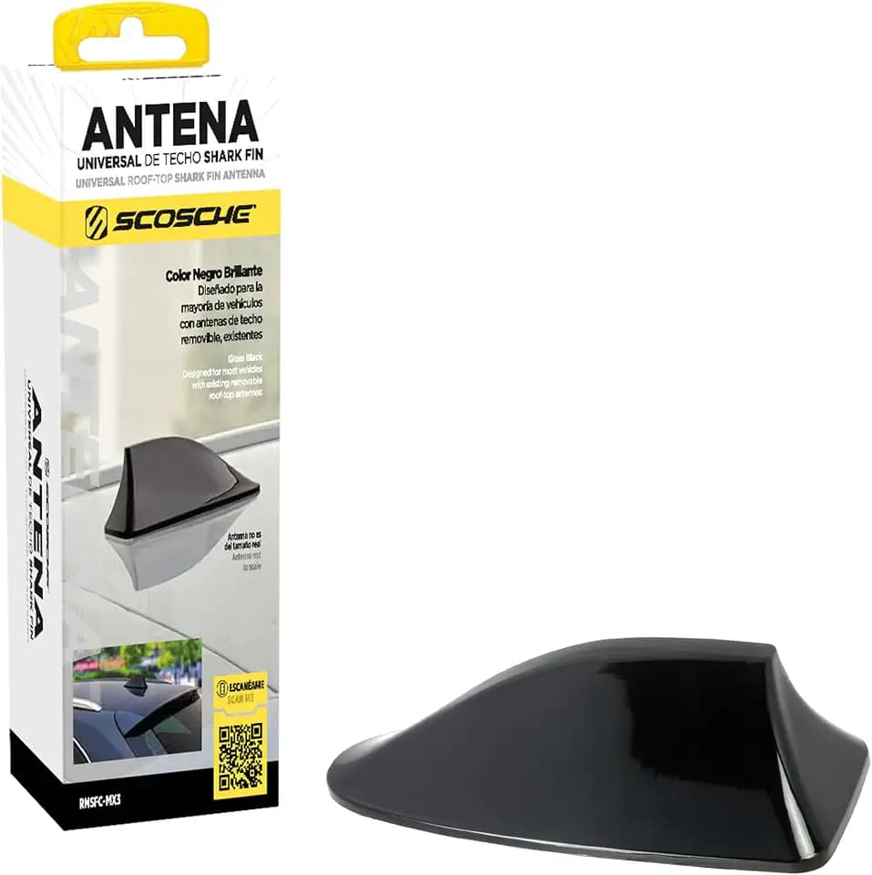 Scosche RMSFC-MX3 Shark Fin Antenna Cover for AM/FM Radio - Fits Most Vehicles with an Existing Roof Top Antenna - Easy Install for Car, Truck, SUV, Van - See Images for Fitment Info