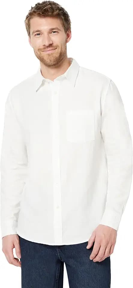 Amazon Essentials Men's Regular-Fit Long Sleeve Linen Blend Shirt