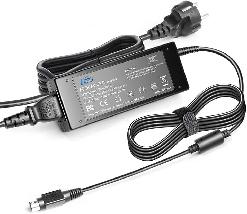 KFD Netzteil 12V 10A Ladegerät für Synology DS918+ DS918 Plus EA11011D-120 DS920 DS920+ DS916+ DS415+ 100W Power Supply QNAP TS412 TS-653B TS419 TS419P TS410 TS420 TS439 TS459 4pin Desktop NAS Gehäuse