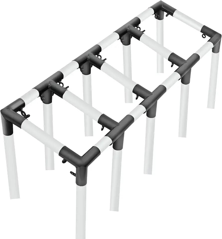 Aoneky Slant Roof Corner Canopy Fitting Kit, Fits 1.5" EMT 1.5" Galvanized Pipe 2" Fence Top Rail, Frame Connector for DIY Canopy Carport Shed Gazebo Greenhouse, 4 6 8 10 Leg Options (10 Leg Kits)